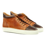 High Top Sneaker // Cognac + Brown (US: 13)