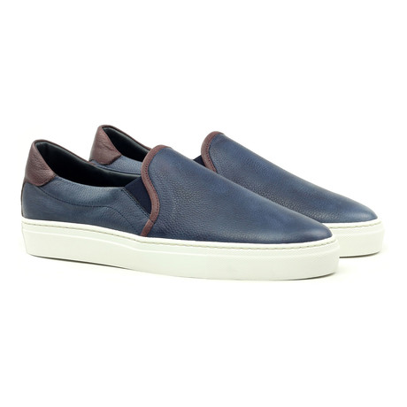 Slip-On Sneaker // Navy + Brown (US: 6)