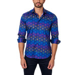 Starry Night Button-Up Shirt // Blue (XL)