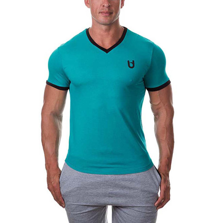 V-Neck Muscle Tee // Teal (S)