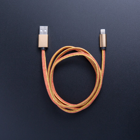 Denim USB Cable // Orange