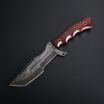 Damascus Tanto Tracker // G10 Red