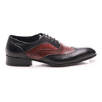 Two Toned Brogue // Black, Bordeaux (Euro: 40)