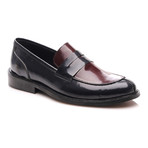 Two Toned Loafer // Navy Blue, Bordeaux (Euro: 45)