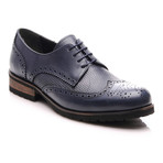 Textured Brogue // Navy Blue (Euro: 43)