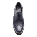 Textured Brogue // Navy Blue (Euro: 44)