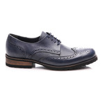 Textured Brogue // Navy Blue (Euro: 41)