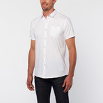 UG Purple // Short Sleeve Button Up // White (M)