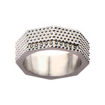 Stainless Steel Dotted Ring (Size 11)