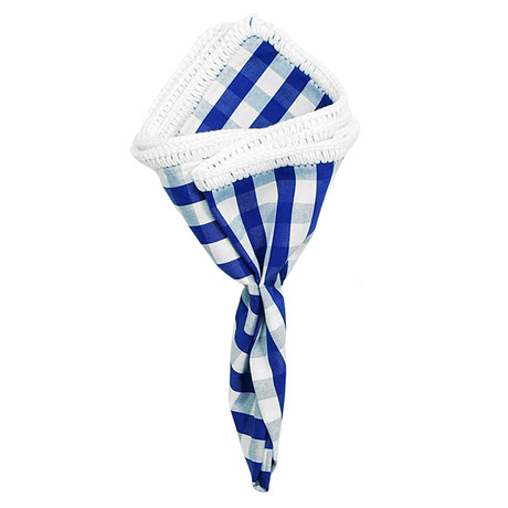 Plaid Sole Pocket Square // Blue + Yellow + Navy