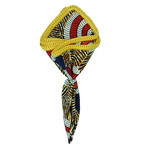 Tribal Danza Pocket Square // Mustard Yellow Border
