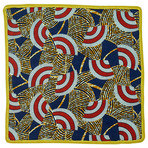 Tribal Danza Pocket Square // Mustard Yellow Border
