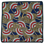 Tribal Danza Pocket Square // Navy Blue Border