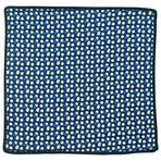 Blu Gocciolina Pocket Square // Navy Blue Border