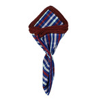 Dandy Americano Pocket Square // Burgundy Border