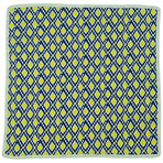 Egyptian Reali Pocket Square // Yellow + Blue + White