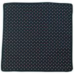 Fragile Pocket Square // Navy Blue Border