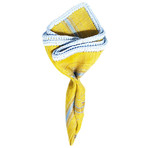 Oro Splendor Pocket Square // Sky Blue Borders