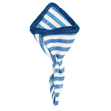 Blu Nautico Pocket Square // Blue Border