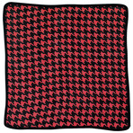 Scarlatto Mega Houndstooth Pocket Square // Black Border