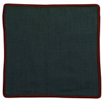 Fumo Di Ombra Pocket Square // Burgundy Border