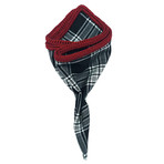 Tartan Inchiostro Pocket Square // Black + White + Burgundy