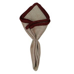 Gallpinii Lucentezza Pocket Square // Crème + Burgundy