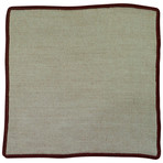 Gallpinii Lucentezza Pocket Square // Crème + Burgundy