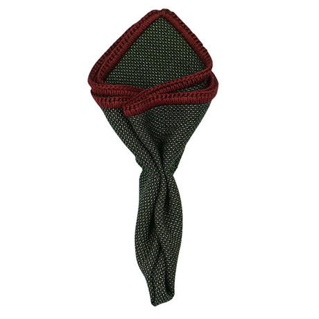 Avena Moca Pocket Square // Brown + Burgundy