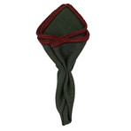 Avena Moca Pocket Square // Brown + Burgundy