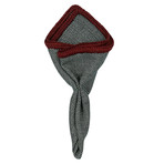 Obsidian Tessere Pocket Square // Grey + Burgundy