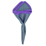 Orchid Traffito Pocket Square // Purple Border
