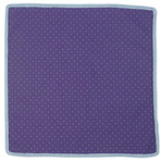 Orchid Traffito Pocket Square // Sky Blue Border