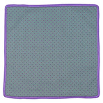 Orchid Traffito Pocket Square // Purple Border