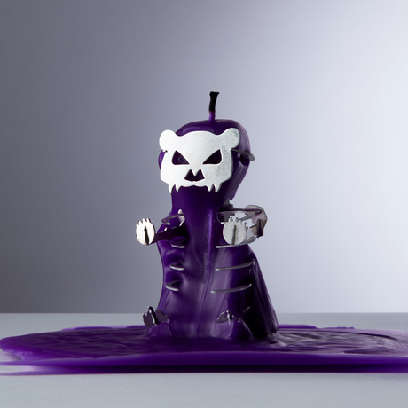 Gummy Bear Skeleton Candle // Purple