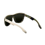 Women's Jagger Sunglasses // Polished Ivory + D.P.M Series Green + Gray