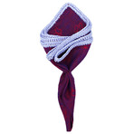 Chameleon Foglia Pocket Square // Lilac Blue Borders