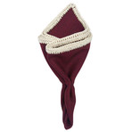 Vino Pocket Square // Burgundy + Off White