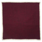 Vino Pocket Square // Burgundy + Off White