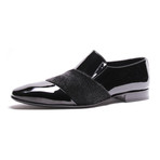 Double Layer Patent Slip-On // Black (Euro: 42)