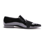 Double Layer Patent Slip-On // Black (Euro: 42)