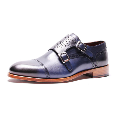 Plain Toe Double Monkstrap // Navy (Euro: 41)