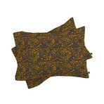 Deer Damask Bronzed Pillow Case // Set of 2