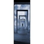 Man Walking Through Clouded Doorways (30"L x 80"H)