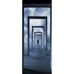 Man Walking Through Clouded Doorways (30"L x 80"H)