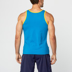 California Colors Tank Top // Turquoise + Yellow (M)
