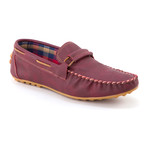 Leather Moccasin // Burgundy (Euro: 41)