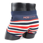 M6 Stripe Boxer Brief // Blue + Grey + Red (S)