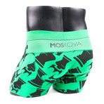 M2 Cotton Logo Boxer Brief // Green + Black (S)