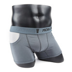 Two-Tone Boxer Briefs // Grey + Pocket (S)